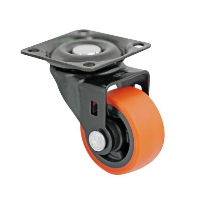 Rodízio Industrial RIS35 PU PRETO E LARANJA