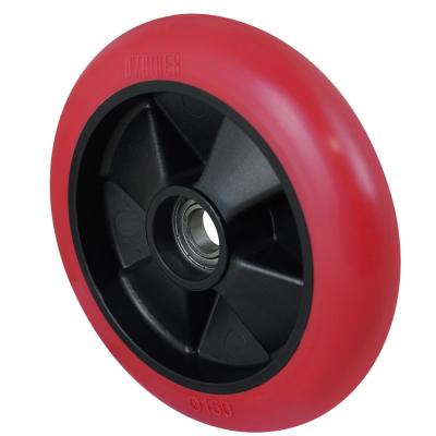RODA 150mm POLIAMIDA / FIBRA DE VIDRO PRETO/VERMELHO