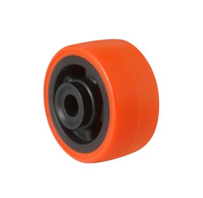 RODA 35mm POLIPROPILENO / LAPRENE - PRETO/LARANJA