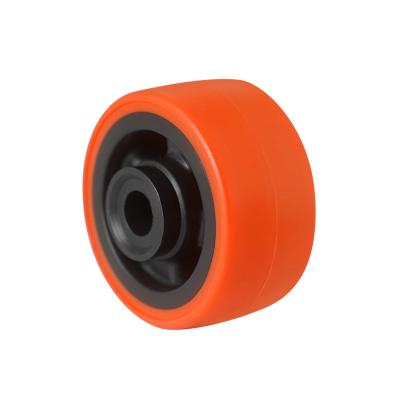RODA 35mm POLIPROPILENO / LAPRENE - PRETO/LARANJA