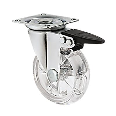 Rodízio Industrial Leve RIL75 PU CRISTAL