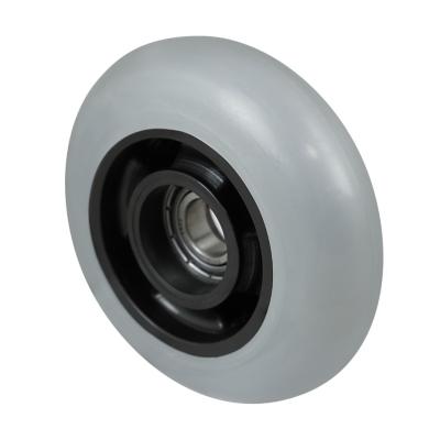 RODA 100mm POLIPROPILENO / LAPRENE - PRETO / CINZA