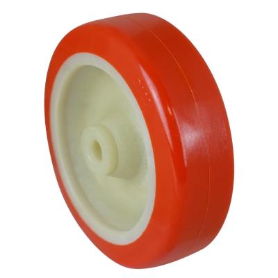 RODA 100mm - POLIAMIDA / FIBRA DE VIDRO / POLIURETANO - NATURAL / LARANJA
