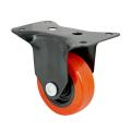 Rodízio Industrial RIL50 PU PRETO E LARANJA