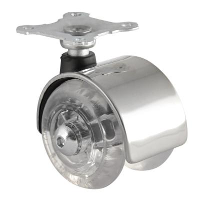 Rodízio DZ51 N PU CRISTAL CROMADO