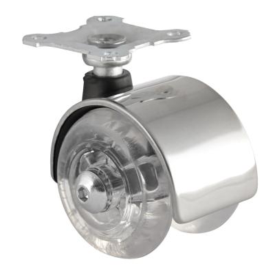 Rodízio DZ51 N PU CRISTAL CROMADO