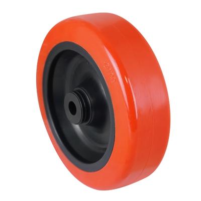 RODA 100mm POLIPROPILENO / POLIURETANO - PRETO / LARANJA