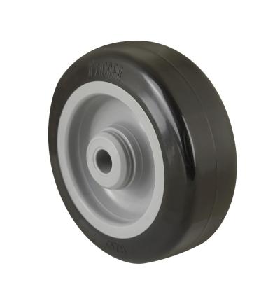 RODA 75mm POLIPROPILENO / LAPRENE - CINZA / PRETO