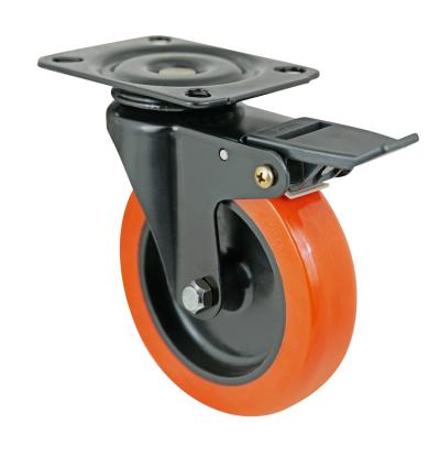 Rodízio Industrial RI125 PRETO E LARANJA