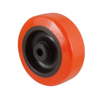 RODA 75mm POLIPROPILENO / LAPRENE - PRETO / LARANJA