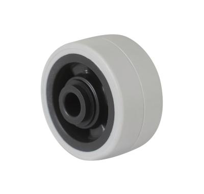 RODA 35mm POLIPROPILENO / LAPRENE - PRETO/CINZA