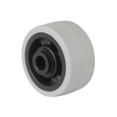 RODA 35mm POLIPROPILENO / LAPRENE - PRETO/CINZA